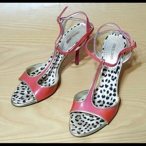 Roberto Cavalli Italy Open Toe Pumps  Heels 8.5